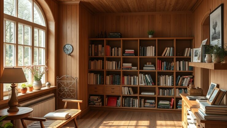 sls-stroy.ru | Полки и системы хранения для книг и документов в кабинете загородного дома